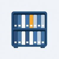 Une étagère à deux rayons, des livres vus par la tranche