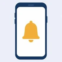Un téléphone à l’écran vide, avec une cloche de rappel